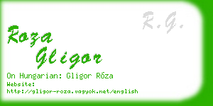 roza gligor business card