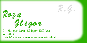 roza gligor business card